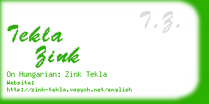tekla zink business card